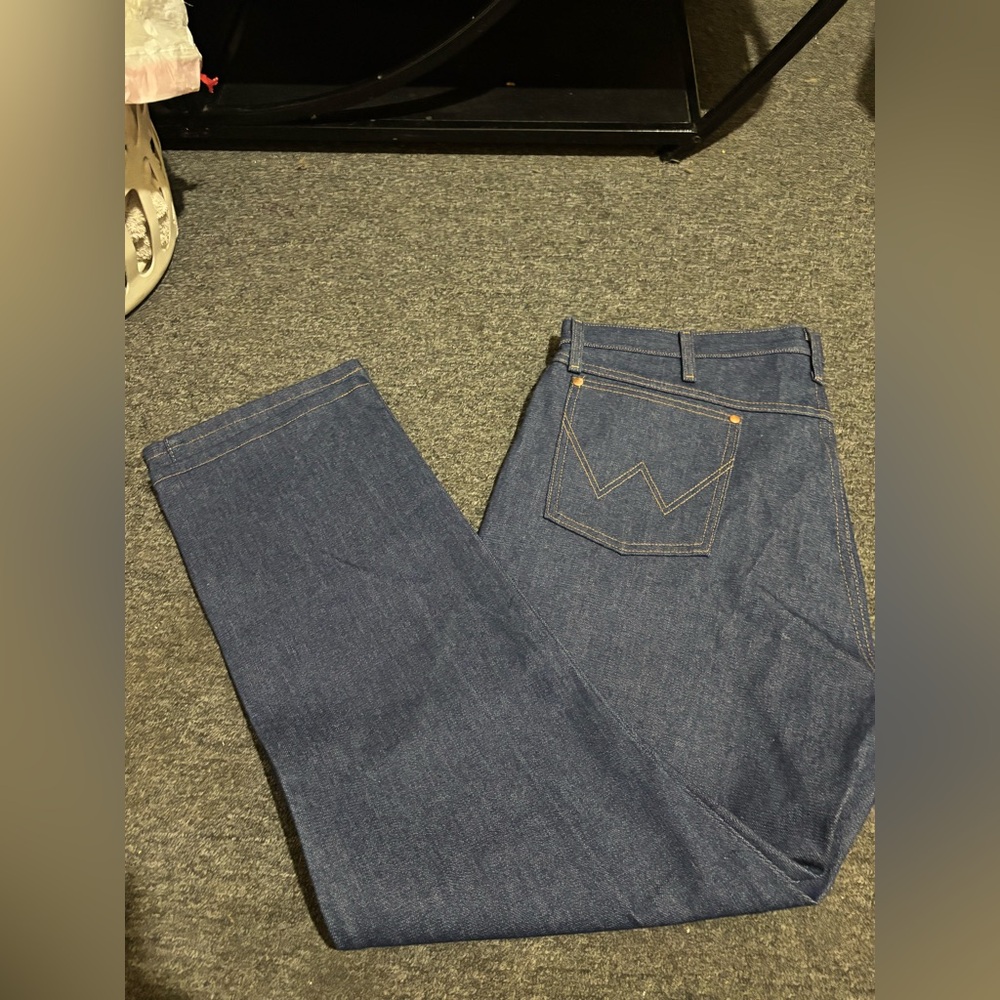 Wrangler Blue Bootcut Jeans with Rigid Denim - NWOT - Picture 6 of 12